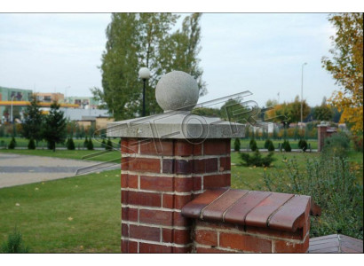 Mur de jardin Piliers de clôture Couronne de décoration Couronnes de maçonnerie Gris Figure ronde